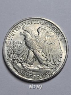 1937 Walking Liberty Half Dollar Borderline Uncirculated (AU++) 90% Silver