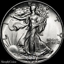 1937 Walking Liberty Half Dollar GEM BU ++ Uncirculated Silver