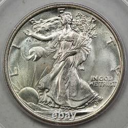 1937 Walking Liberty Half Dollar, PCGS Rattler MS65, Gold CAC sticker, Upgrade