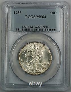 1937 Walking Liberty Silver Half Dollar, PCGS MS-64, High End Coin