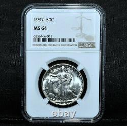 1937-p Walking Liberty Half Dollar Ngc Ms-64 50c Uncirculated 011 Trusted