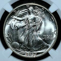 1937-p Walking Liberty Half Dollar Ngc Ms-64 50c Uncirculated 011 Trusted