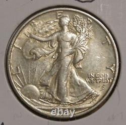 1937-s Walking Liberty Half Dollar-au+ About Uncirculated Minor Tone