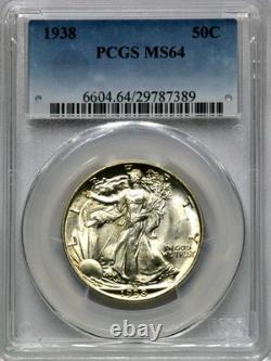 1938 50C Walking Liberty Half Dollar PCGS MS64 C1042