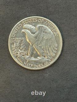 1938-D 50C Walking Liberty Silver Half Dollar XF Key Date