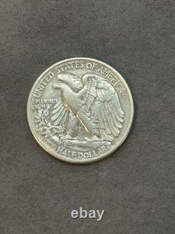 1938-D 50C Walking Liberty Silver Half Dollar XF Key Date