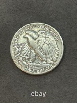 1938-D 50C Walking Liberty Silver Half Dollar XF Key Date