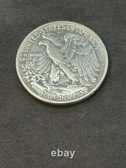 1938-D 50C Walking Liberty Silver Half Dollar XF Key Date