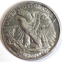 1938-D (AU+) Walking Liberty Half Dollar 90% SILVER KEY DATE