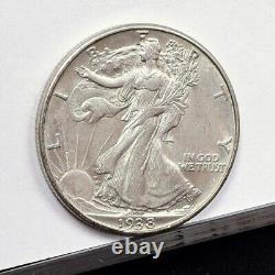 1938-D Liberty Walking Half Dollar AU (#55758-L)