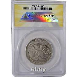 1938 D Liberty Walking Half Dollar EF 45 ANACS Silver 50c SKUI17483