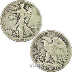 1938 D Liberty Walking Half Dollar F Fine 90% Silver 50c SKUIPC7660