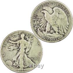 1938 D Liberty Walking Half Dollar F Fine 90% Silver 50c SKUIPC7660