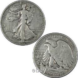 1938 D Liberty Walking Half Dollar F Fine 90% Silver 50c SKUIPC8010