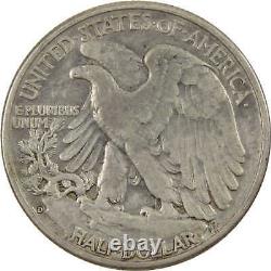 1938 D Liberty Walking Half Dollar VF Very Fine 90% Silver SKUI5346
