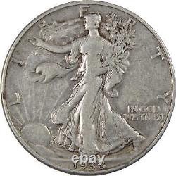 1938 D Liberty Walking Half Dollar VF Very Fine 90% Silver SKUI7273