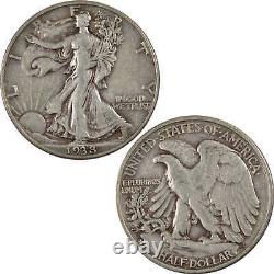 1938 D Liberty Walking Half Dollar VF Very Fine 90% Silver SKUI7777