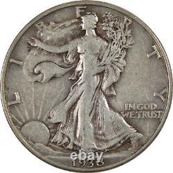 1938 D Liberty Walking Half Dollar VF Very Fine 90% Silver SKUI7777