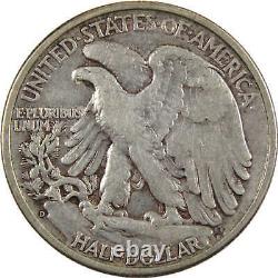 1938 D Liberty Walking Half Dollar VF Very Fine Silver 50c SKUI5944