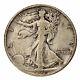 1938-d Silver Walking Liberty Half Dollar 50c (fine, F Condition)