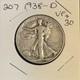 1938-d Vf Walking Liberty Half Dollar