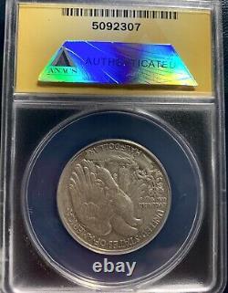 1938 D Walking Liberty Half 50C ANACS EF45, Rare and Very Low Mintage