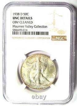 1938-D Walking Liberty Half Dollar 50C Coin NGC Uncirculated Details (UNC MS)