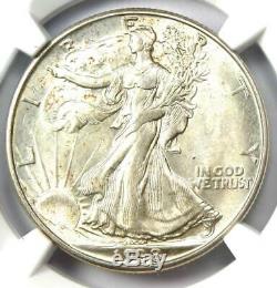 1938-D Walking Liberty Half Dollar 50C NGC AU58 Rare Date Looks MS/UNC