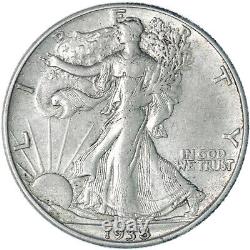 1938 D Walking Liberty Half Dollar 90% Silver Extra Fine XF See Pics S831