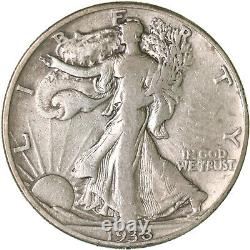 1938 D Walking Liberty Half Dollar 90% Silver Fine FN See Pics M513