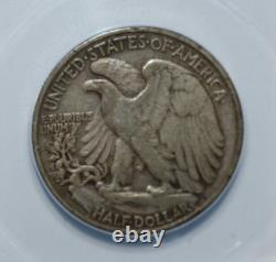 1938-D Walking Liberty Half Dollar ANACS VF 30 50c 90 % Silver