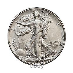 1938 D Walking Liberty Half Dollar Choice BU / MS / UNC