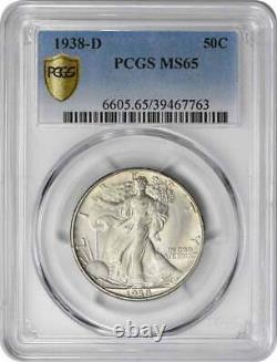 1938-D Walking Liberty Half Dollar MS65 PCGS