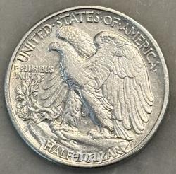 1938-D Walking Liberty Half Dollar XF Extremely Fine 90% Silver