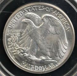 1938 D Walking Liberty Half Pcgs Ms 63 Old Green Holder And Gold Cac Key Date