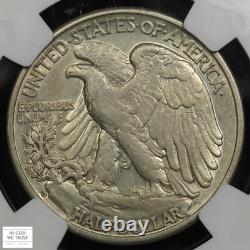 1938 D Walking Liberty Silver Half Dollar 50C NGC XF 45