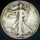 1938 D Walking Liberty Silver Half Dollar Coin Key Date Original Surfaces Xf