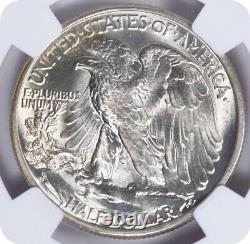 1938-D Walking Liberty Silver Half Dollar MS63 NGC