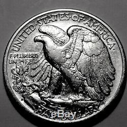 1938-D Walking Liberty Silver Half Dollar Nice AU
