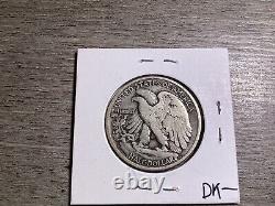 1938-D Walking Liberty Silver Half Dollar U. S. Coin Denver Mint-040124-03