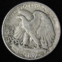 1938-D Walking Liberty Silver Half Dollar XF E317 XCT