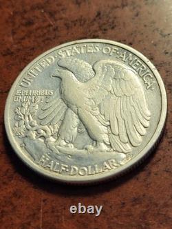 1938 D Walking Liberty Silver Half Dollar, key date Denver inv05 h506