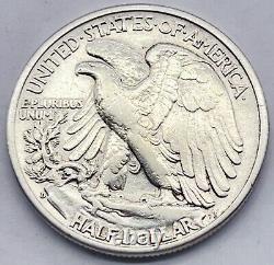 1938-D XF/AU Walking Liberty Silver Half Dollar RD 237