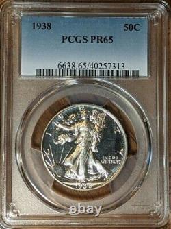 1938 PROOF Walking Liberty Half Dollar PCGS PR65 FREE SHIPPING