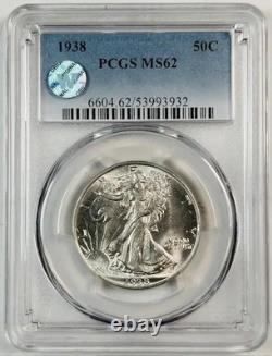 1938 P Walking Liberty Half Dollar PCGS MS-62 Sight White 1938 P Walking Liberty Half Dollar PCGS MS-62 Sight White