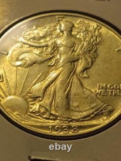 1938 SILVER WALKING LIBERTY HALF DOLLAR /Extremely Fine