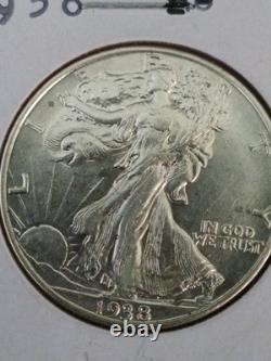1938 Silver Walking Liberty Half Dollar Au/unc