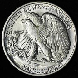 1938 Walking Liberty Silver Half Dollar AU+ E335 YANG