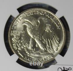 1938 Walking Liberty Silver Half Dollar Ngc Ms63 Collector Coin. Free Shipping