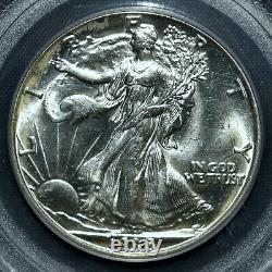 1938-d Walking Liberty Half Dollar Pcgs Ms-62 50c Ogh Old Holder Trusted